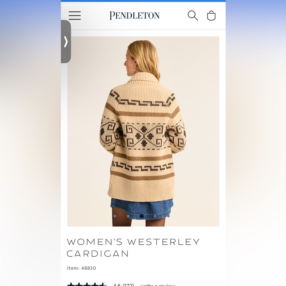 Westerley Cardigan lambswool, features two pockets plus a two-way zipper.NWT - Picture 5 of 9